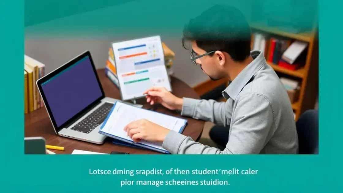 Tips for managing your academic schedule
