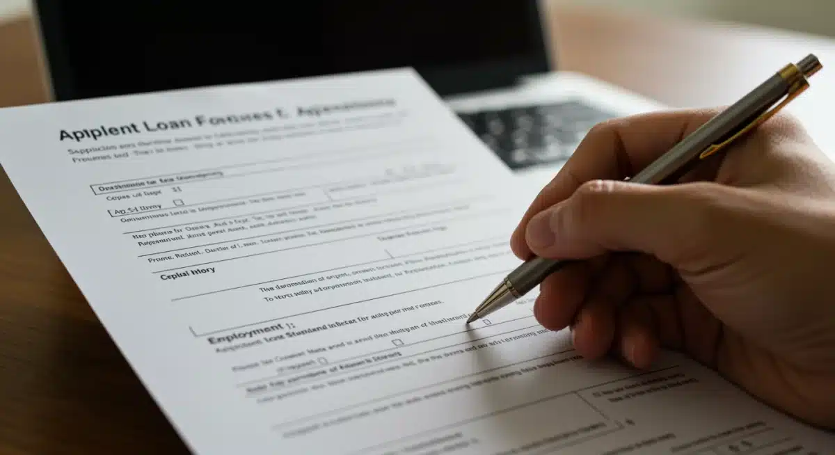 Filling out federal student loan forgiveness application form