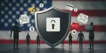 Shield protecting consumers from online fraud, symbolizing new federal regulations