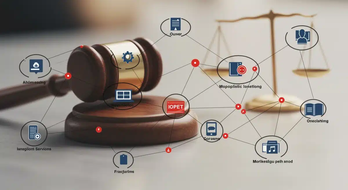Complex digital ecosystem showing market concentration and regulatory concerns