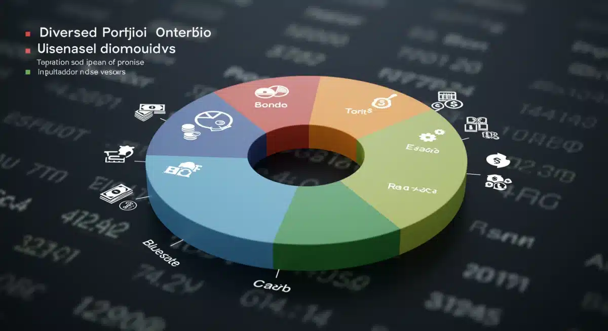 Diversified low-risk investment portfolio pie chart