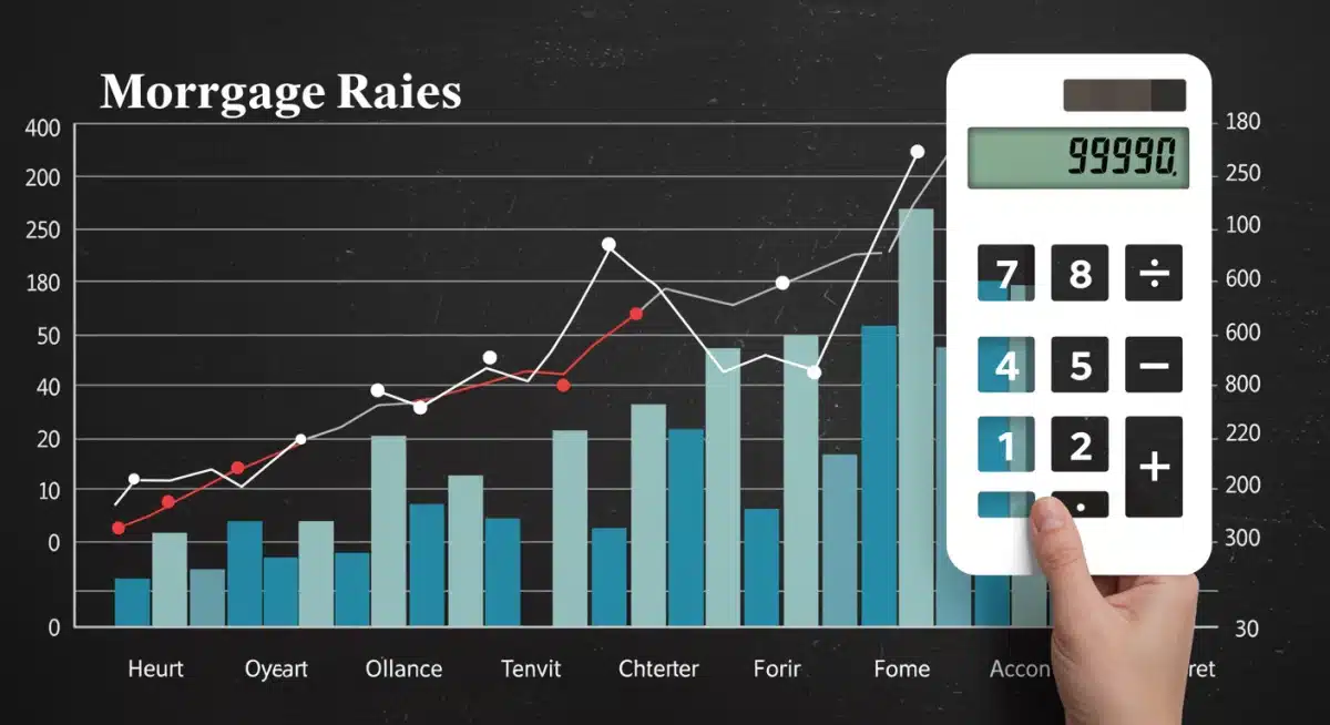 Graph showing fluctuating mortgage rates impacting housing affordability