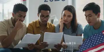 Students reviewing loan forgiveness documents 2026