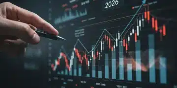 Futuristic stock market interface with upward trending graphs and diverse investment assets