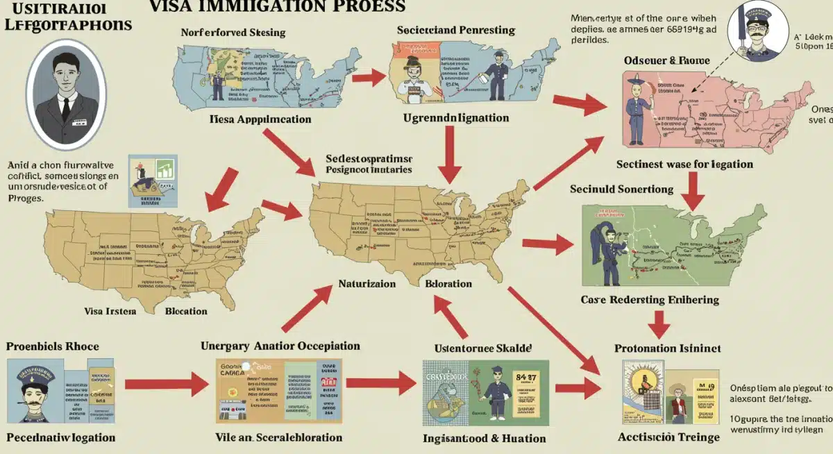 Infographic detailing US immigration process and potential legislative changes
