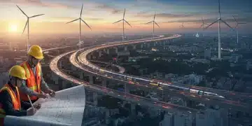 Futuristic city skyline with advanced infrastructure, symbolizing the scope of the Infrastructure Bill 2026.