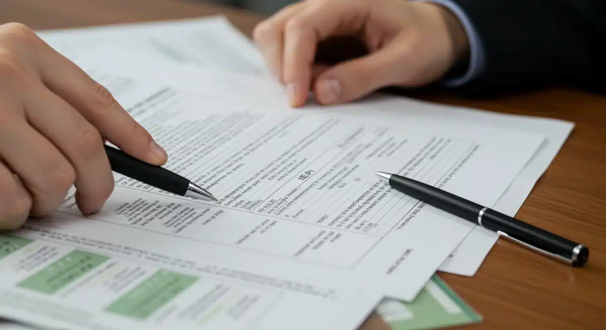 Hand highlighting section of an Individualized Education Program (IEP) document