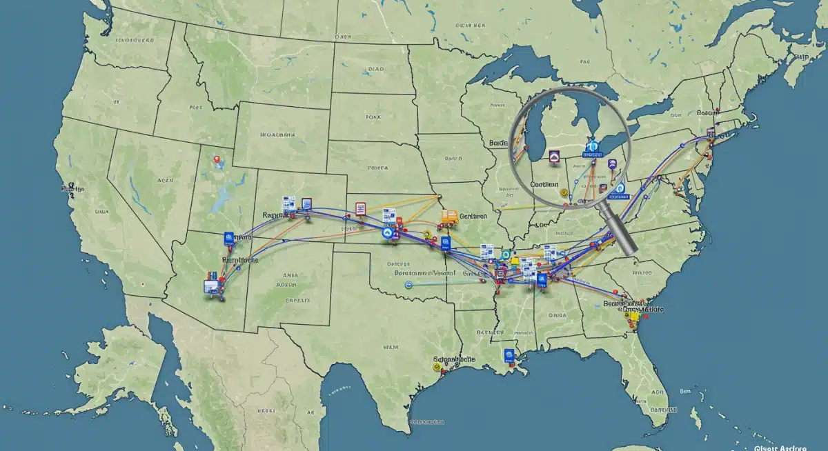 Map of US showing diverse infrastructure projects funded by the 2026 bill.