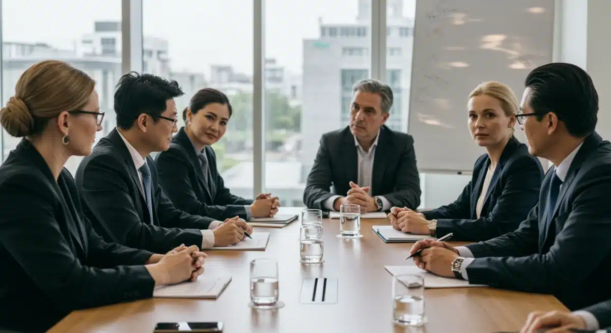 Industry leaders and policymakers discussing environmental regulations