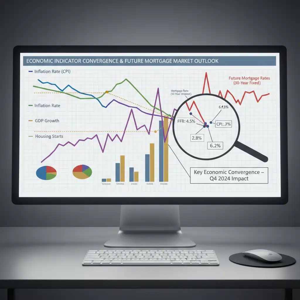 Economic indicators influencing future mortgage rates chart