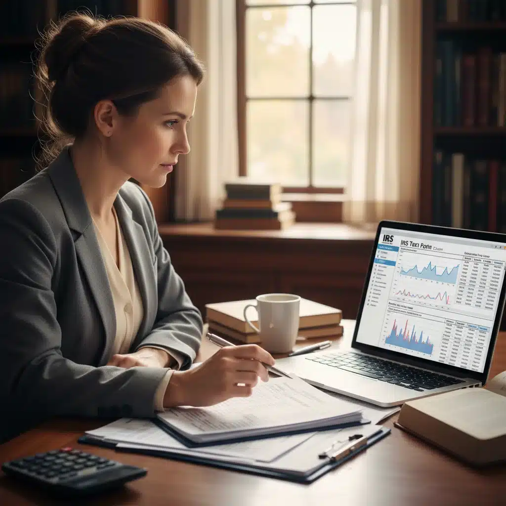 Individual engaging in detailed financial and tax planning