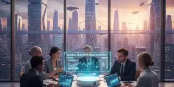 Investors analyzing futuristic stock market data for undervalued US stocks in 2026